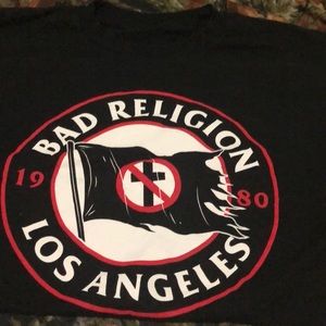 Bad Religion Crossbuster flag t shirt
